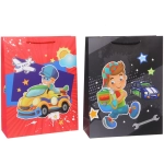 Пакет подарочный «Весёлый транспорт» 31*40*12 см, микс