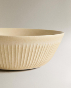 Zara Home миска из каменной керамики, цвет бежевый, 16 см