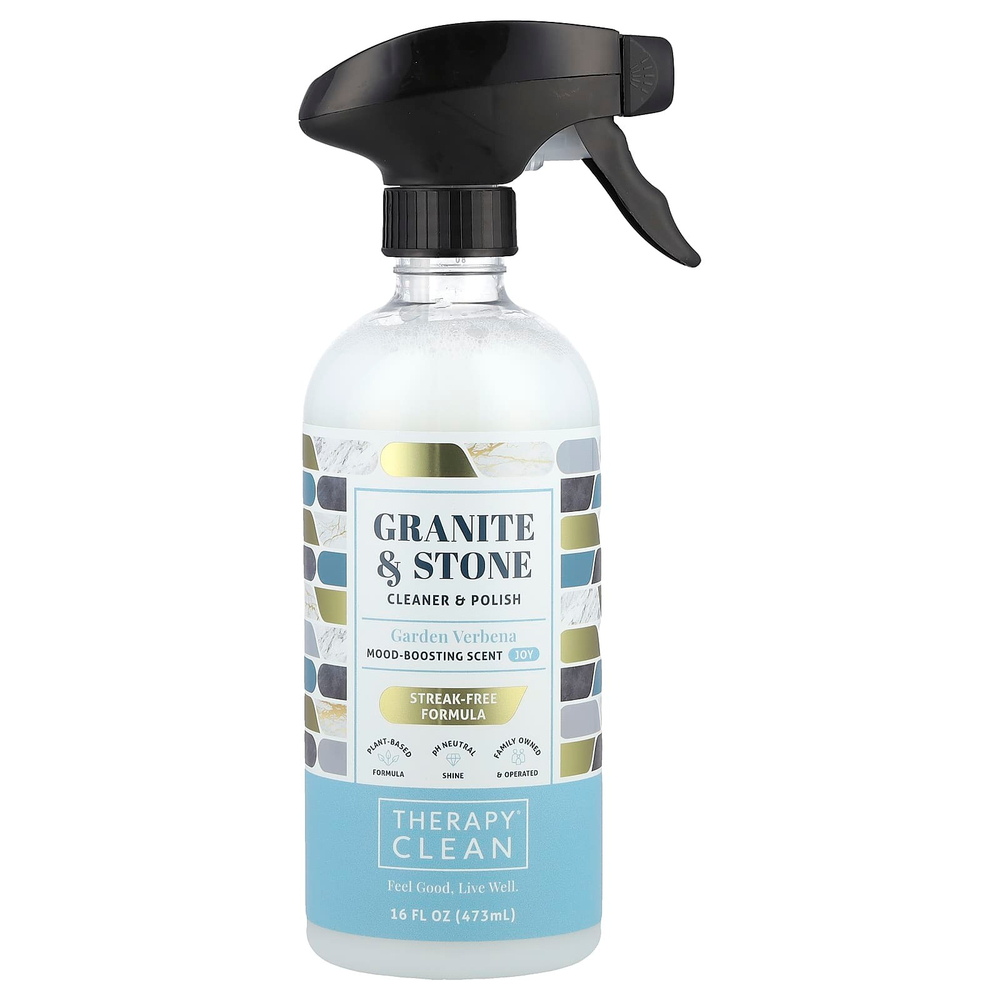 Therapy Clean, Granite & Stone, очищающее средство и полироль с эфирным маслом лимона, 473 мл (16 жидк. унций)