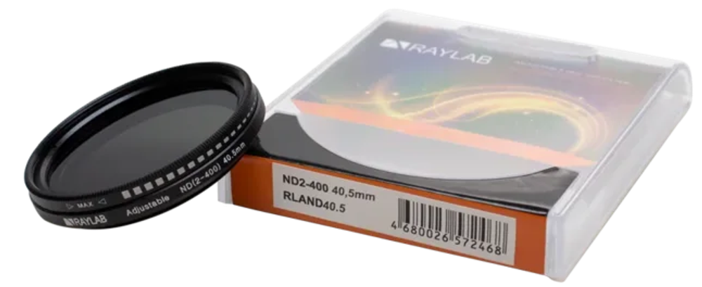 Фильтр нейтрально-серый  переменной плотности RAYLAB ND2-400 40,5mm
