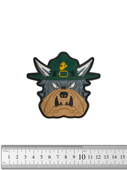 Шеврон USMS Devil Dog PVC. Зелёная шляпа