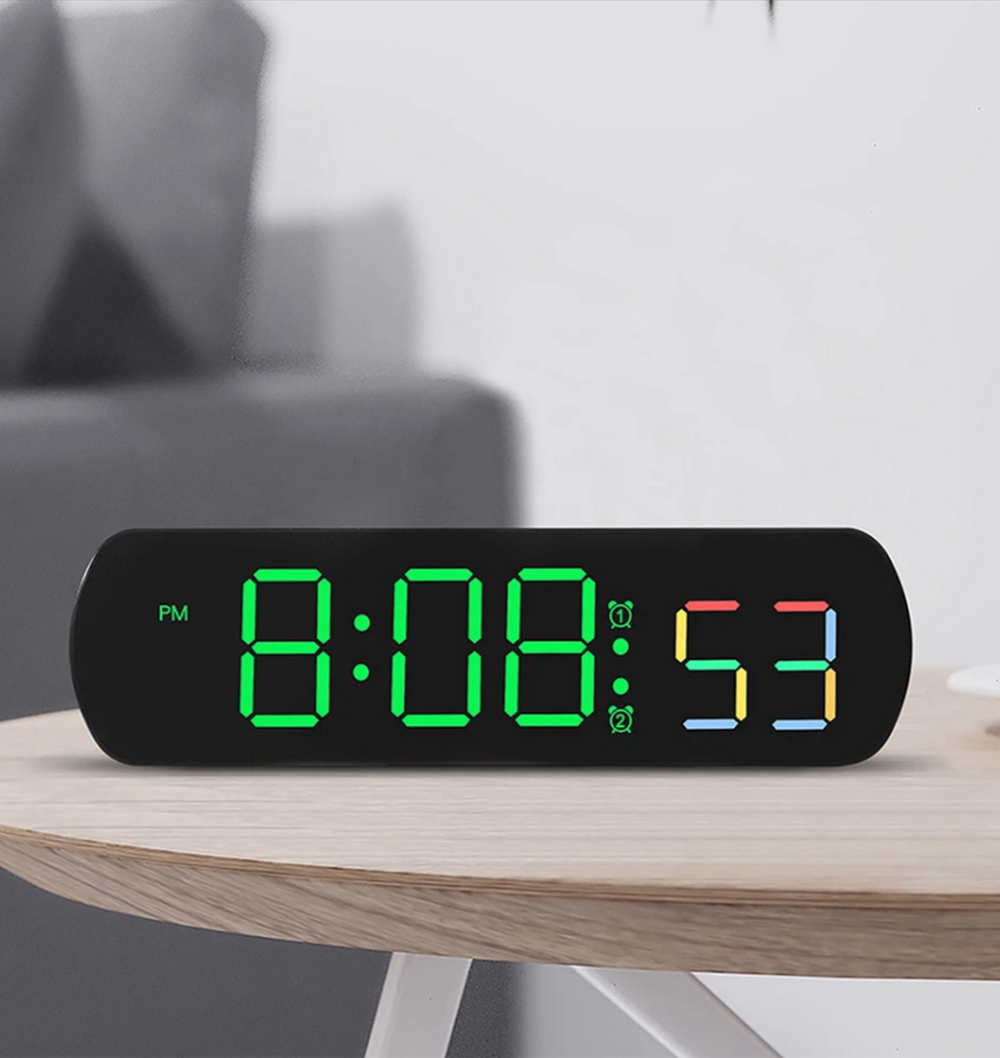 Часы настольные LED MIRROR NO.: 6639 Green&RGB