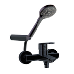 Смеситель для ванны с изливом и душевым комплектом NEW FLY 570502BTNM-70 черный