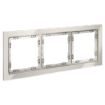 Рамка стеклянная на 3 поста, (кашемир, стекло) Voltum S70 VLS110303