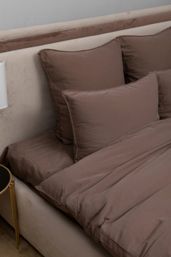 Постельное белье 1.5 спальное Bovi Soft Sateen шоколадное