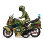Модель ин. пласт. "Мотоцикл военный" 15см. свет/звук,камуф, коробка MOTOFIG-15PLMIL-GN (Технопарк)