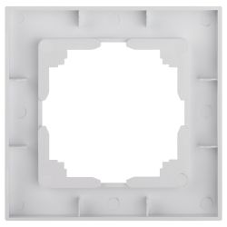 Рамка для розеток и выключателей Intro Accent 6-501-01 на 1 пост, СУ, белый | Intro