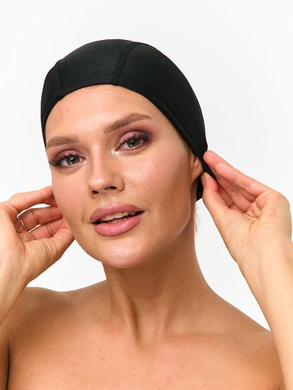 Шапочка для плавания лайкровая Sargan Классика унисекс черная