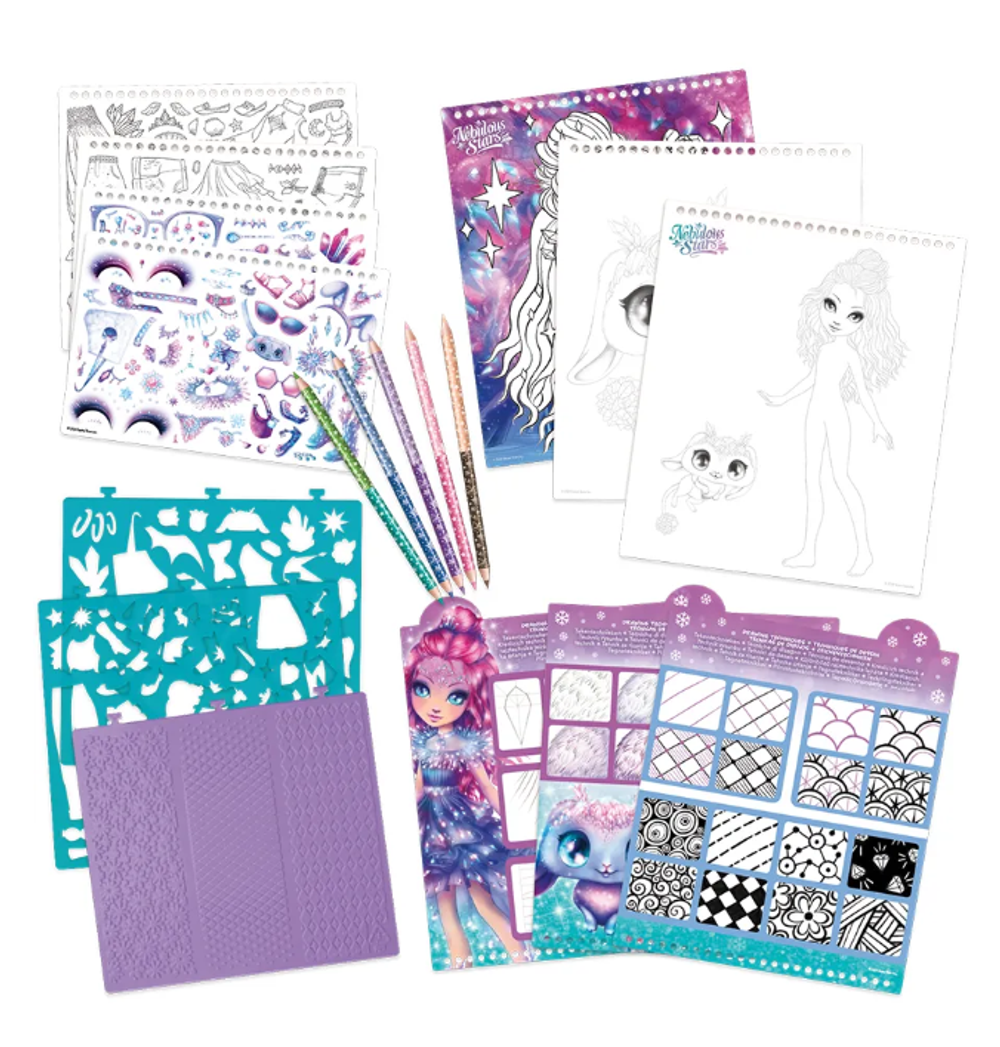 Детская раскраска для девочек серия Space, марка Nebulous Stars