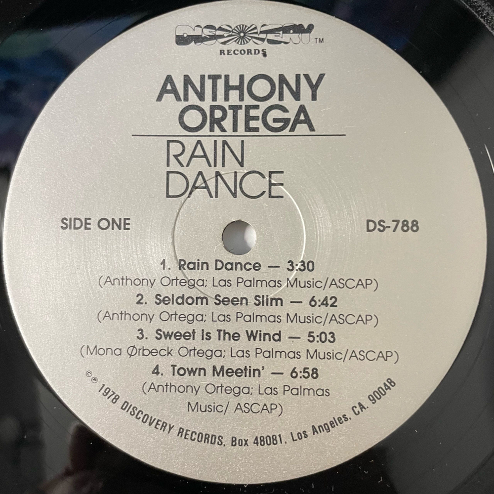 Винтажная виниловая пластинка LP Anthony Ortega Rain Dance (США 1978)