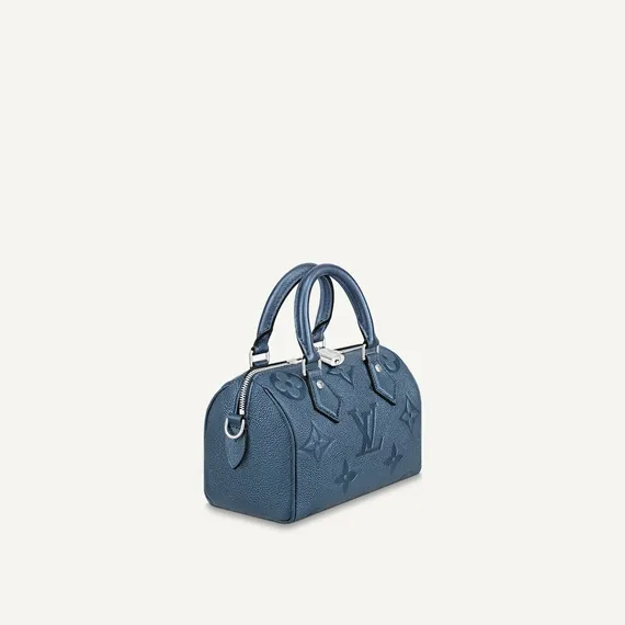 Сумка Louis Vuitton Speedy 20 с плечевым ремнем темно-синий