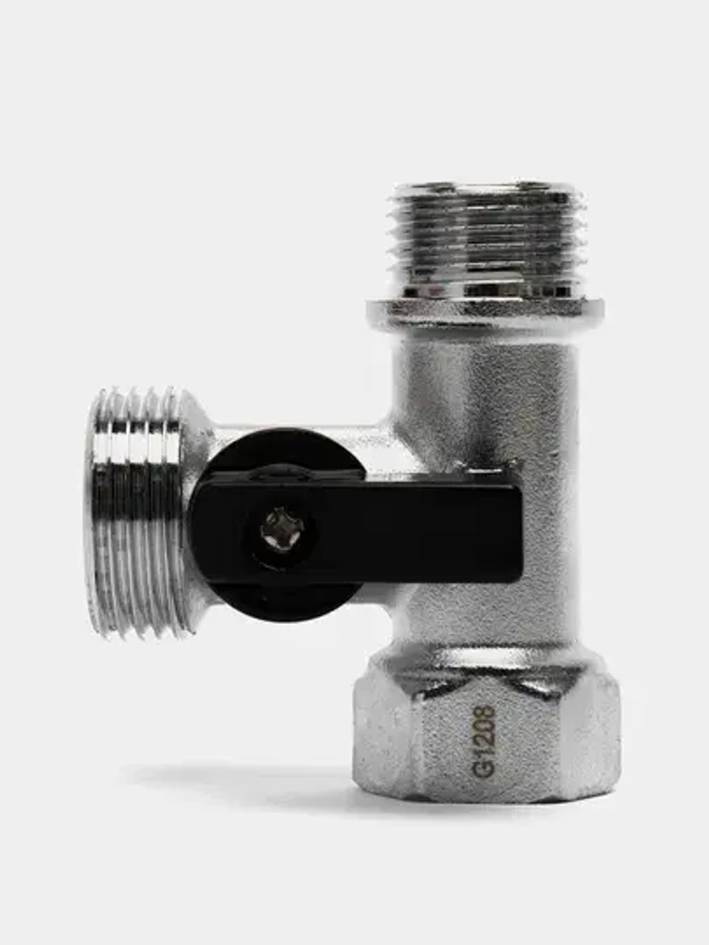 Кран шар 2-х проходной 1/2х1/2 ДСМА TIM5811A матовый Дорон