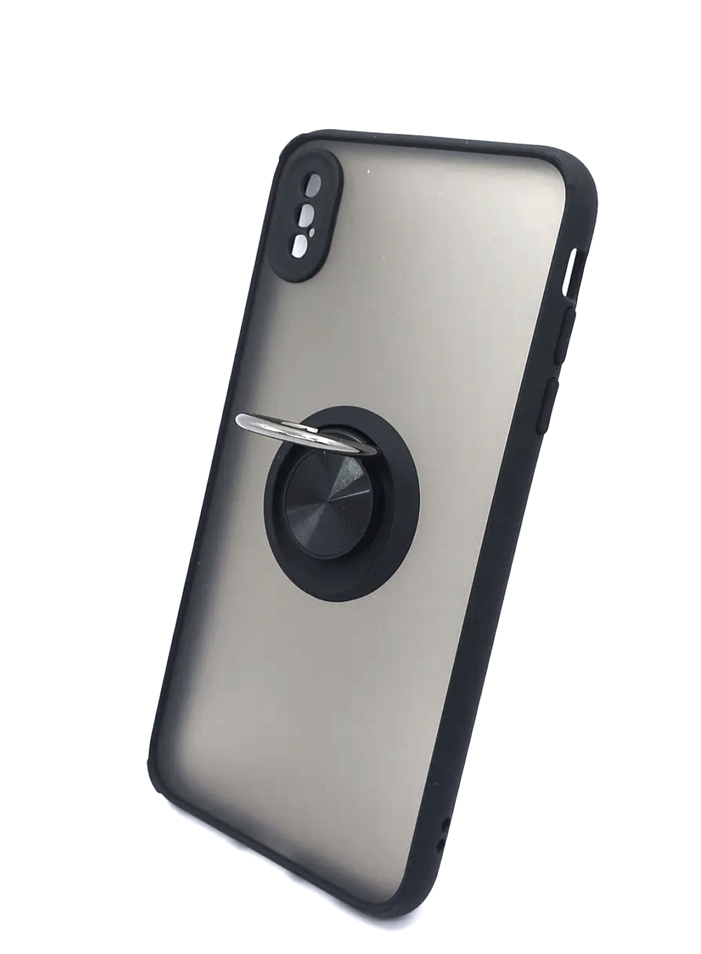 Чехол на iPhone XS Max / айфон, противоударный, с кольцом, подставкой, прозрачный