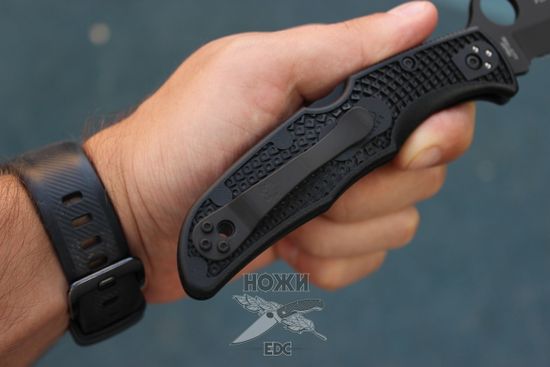 Складной нож Spyderco Pacific Salt 2 91SBBK2 c клинком из стали H1, рукоять FRN