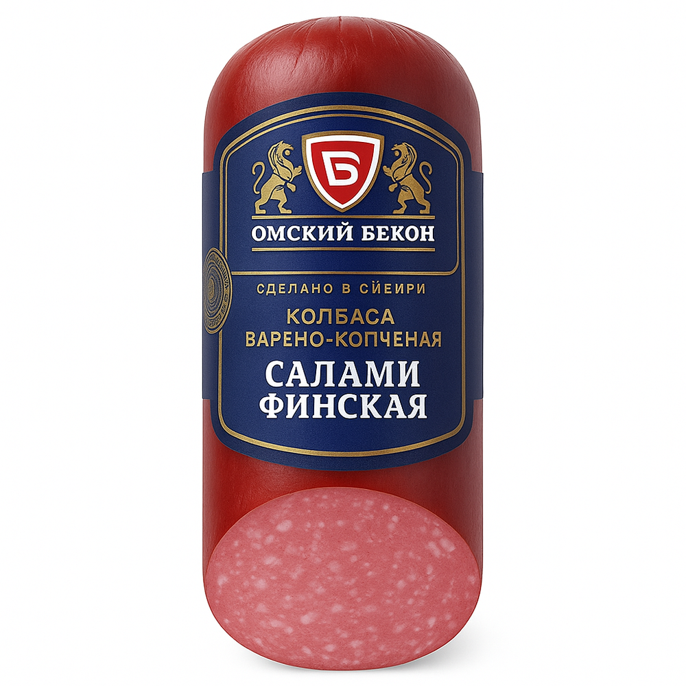 Колбаса Салями Финская Омский бекон 350 гр