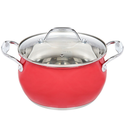 Кастрюля нерж, 3.6 л, с крыш, Daniks, Валетта, QS-2-20/GS-01616-20CA, индукц