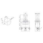 Тумблер 250В 10А (3c) вкл-выкл-(вкл) однополюсной (KN-113) REXANT
