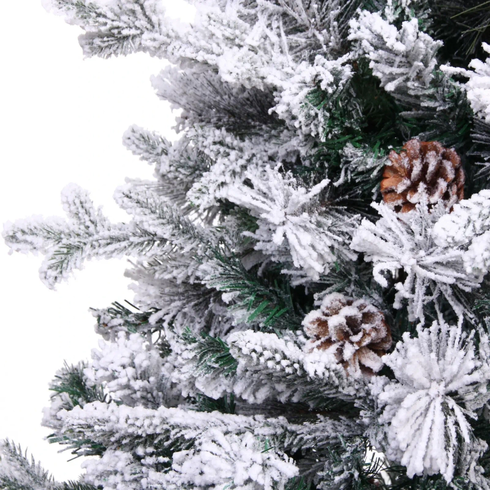 Елка «Заснеженная принцесса» 150 см, ПВХ, леска, резина с белым напылением (559 веток)