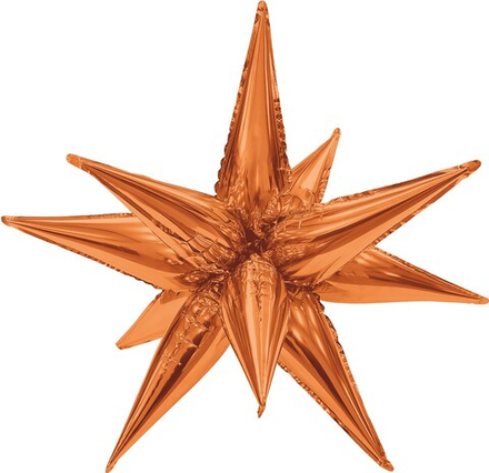 Шар (26""/66 см) Звезда, Составная, Папайя, 1 шт. в уп. А46