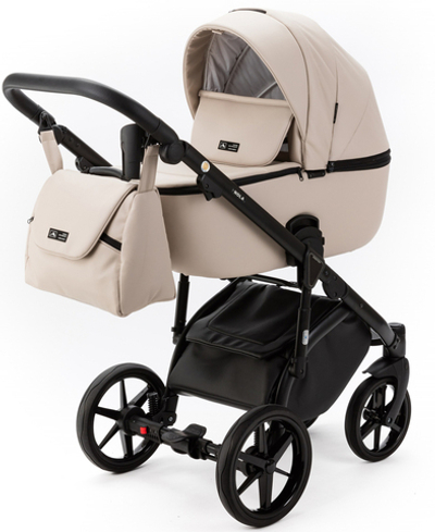 Детская коляска Adamex Nola Deluxe 3 в 1 N-SA07 (СВ.БЕЖ. КОЖА)