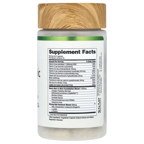 Snap Supplements, Тоник для мужчин, для волос и бороды, 90 капсул