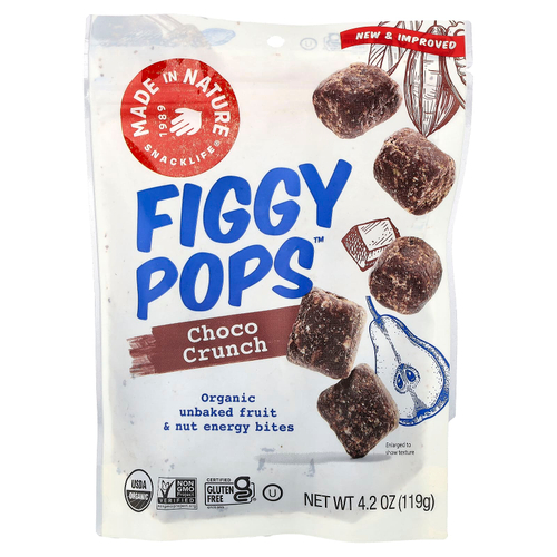 Made in Nature, Figgy Pops™, кранч с шоколадом, 119 г (4,2 унции)