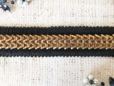 Тесьма текстильная с цепью, ш. 2,7 см