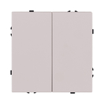 Выключатель 2-клавишный проходной 10А/250В, кашемир матовый Kollinger Eclipse EC-005CM