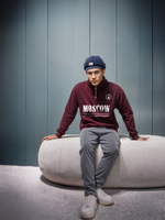 Толстовка мужская с зип-воротником "Moscow" бордо