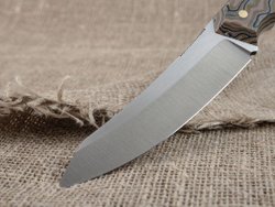 Нож для бушкрафта "Велес", сталь VG-10/Elmax, рукоять микарта (камуфляж)