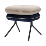 Пуф Bergenson Bjorn Pea, велюр, бежевый/темно-синий