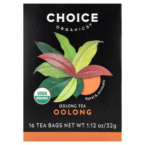 Choice Organic Teas, Oolong Tea, улун, 16 чайных пакетиков, 32 г (1,12 унции)