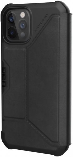 Чехол-книжка Uag Metropolis кожа для iPhone 12 Pro Max 6.7" черный (Black) 112366118340