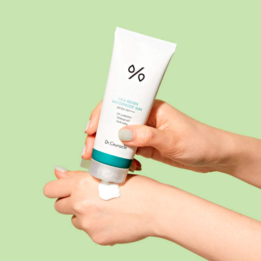 Водостойкий Солнцезащитный Крем с Центеллой Азиатской Dr. Ceuracle Cica Regen Waterproof Sun SPF50+ PA++++ 100 мл