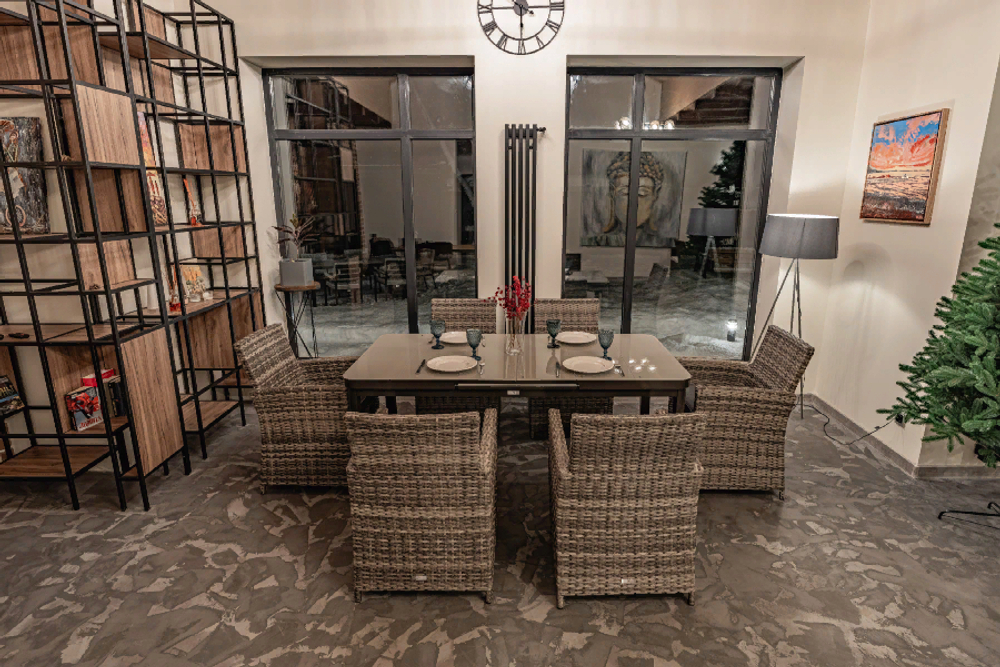 Обеденный комплект ROYAL FAMILY LUDWIG+FIONA серый