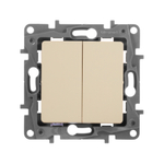 Переключатель 2х-клавишный 10A 250В слоновая кость ETIKA Legrand