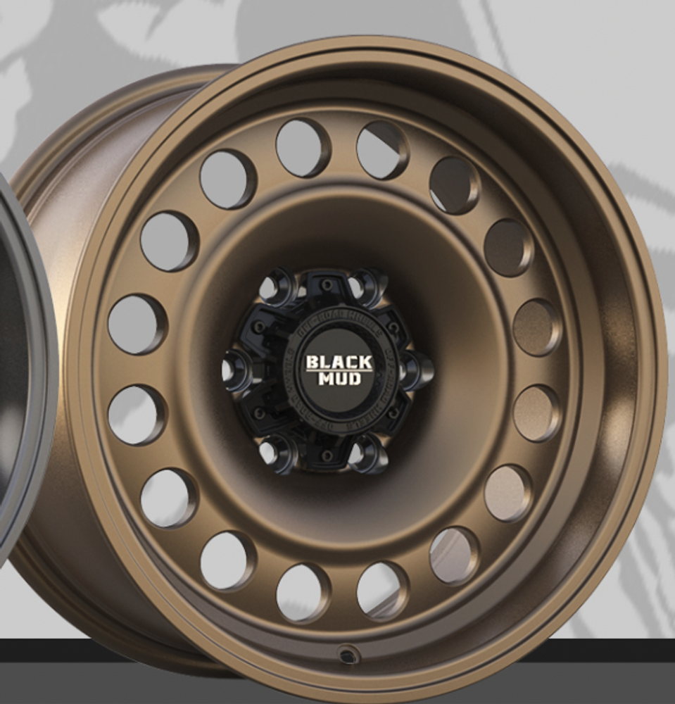 Диск колесный, кованый RT570 R17 8,0 ЕТ0 Black Mud Wheels Matte Bronze