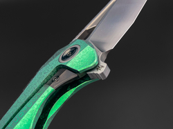 Складной нож Magpie M390 CrystalTi green
