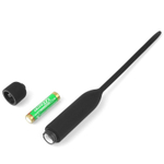 Черный уретральный виброплаг Silicone Vibrating Urethral Dilator - 21 см. (Цвет: черный)