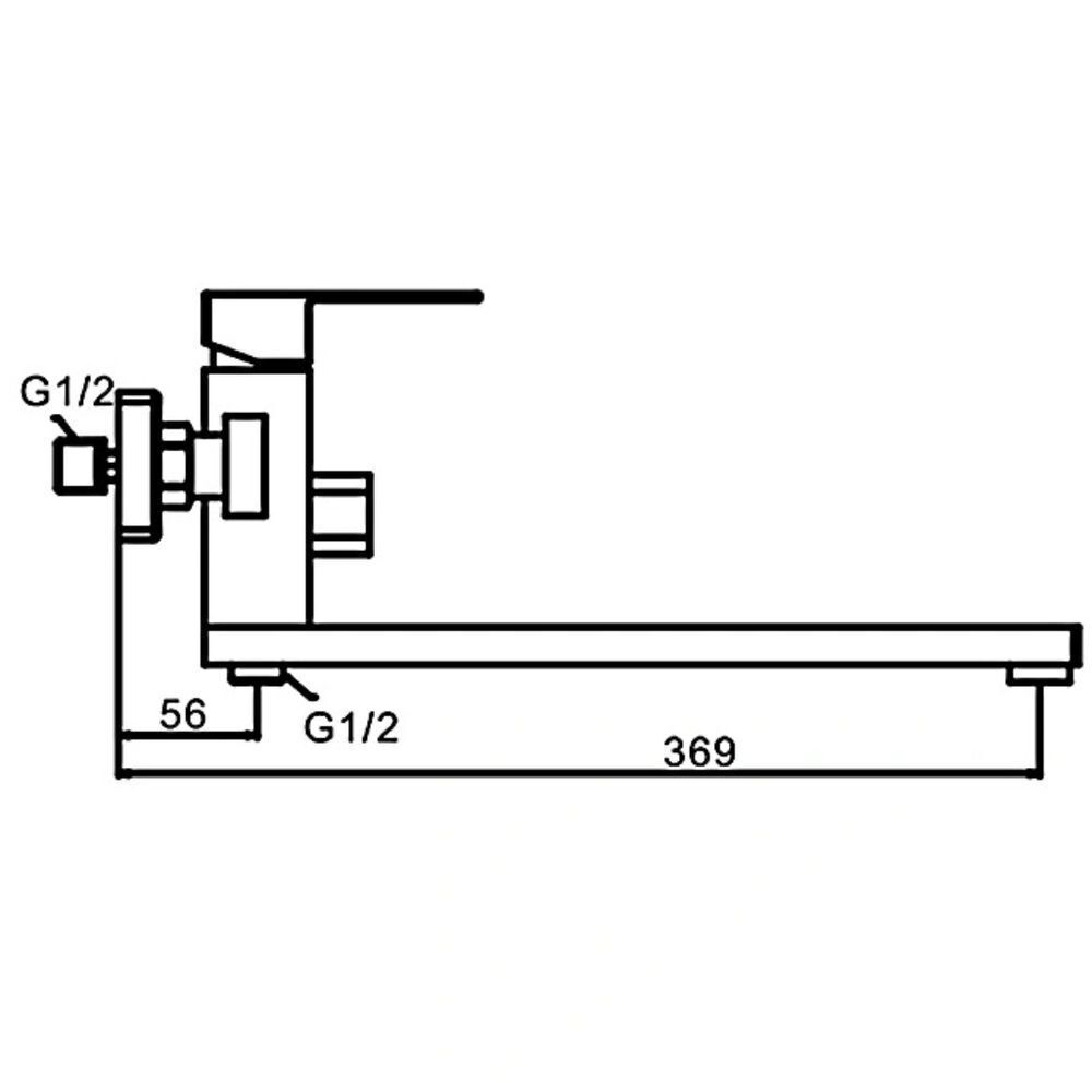 Смеситель для ванны, Frap, с картриджем, нерж, F22802