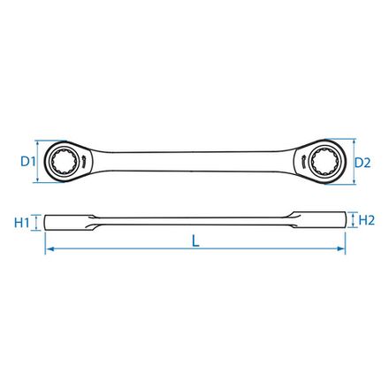 Цена на KING TONY (37361213M) Ключ трещоточный накидной 12х13 мм, прямой