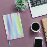 Ежедневник недатированный А5 (138х213 мм), BRAUBERG VISTA, под кожу, гибкий, 136 л., "Gradient", 112033