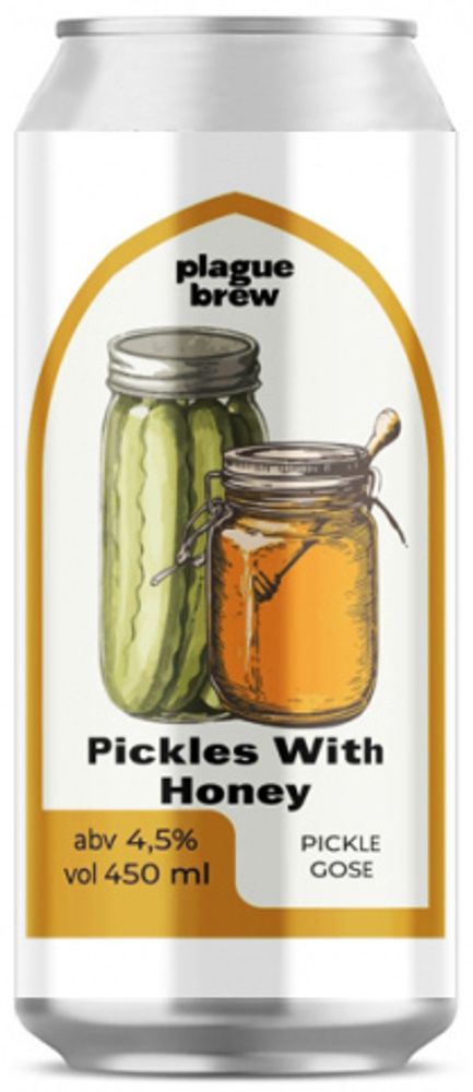 Пиво Плейг Огурчики с Медом / Plague Pickles With Honey 0.45 - банка