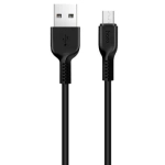 Кабель USB - MicroUSB HOCO X20 2,4A (черный) 1м