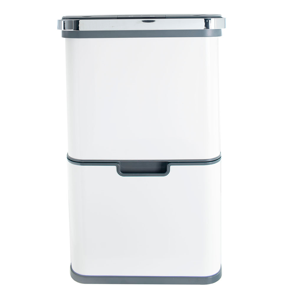 Ведро для раздельного сбора мусора сенсорное, 4 емкости, Foodatlas JAH-8888, 40л (9+9+11+11) (белый)