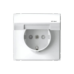 ARTGALLERY РОЗЕТКА с заз.со шт.с крышк, 16А, IP44, механизм, быстрозажим. клем., БЕЛЫЙ