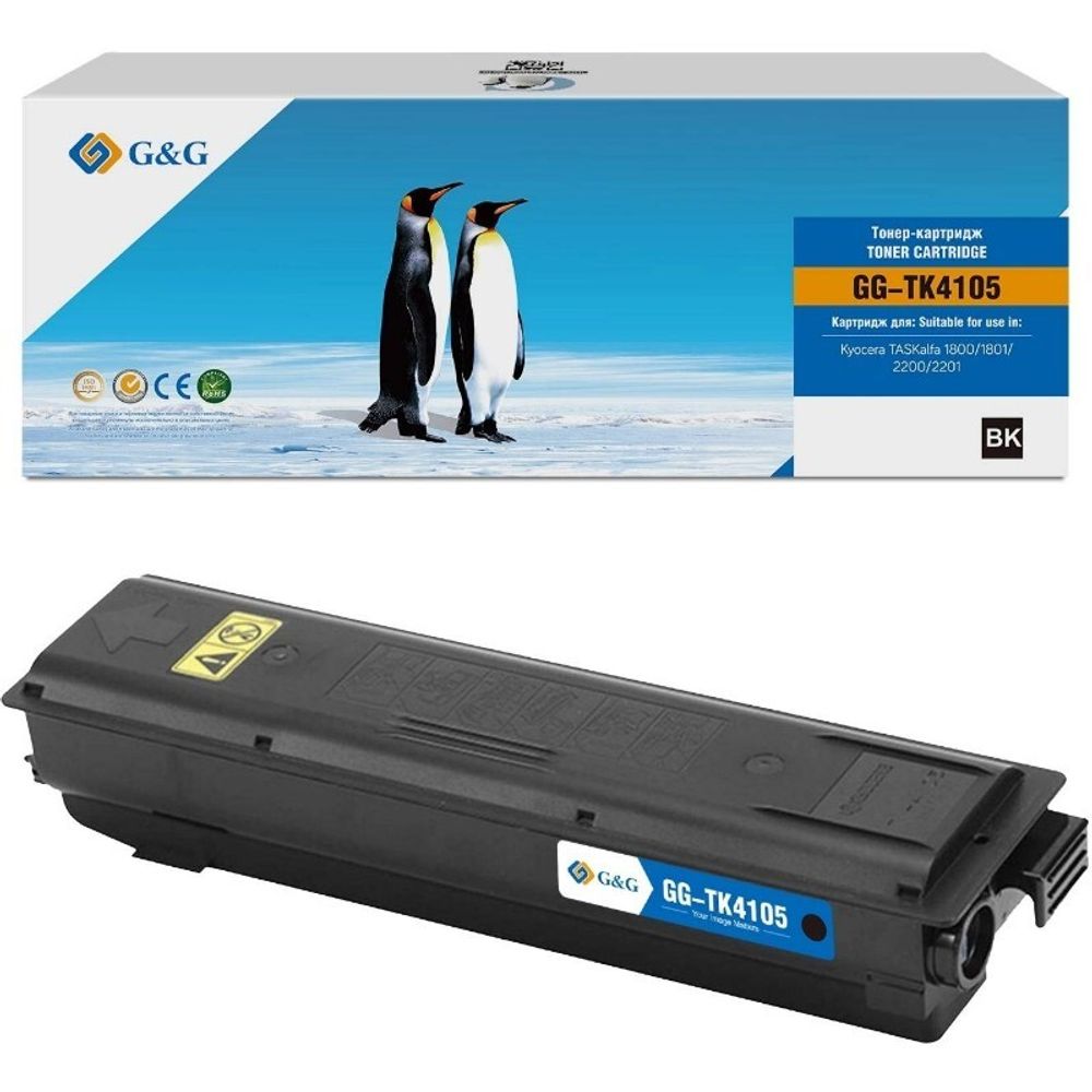 Тонер-картридж G&amp;G, аналог Kyocera TK-4105 для TASKalfa 1800/1801/2200/2201 (15K)