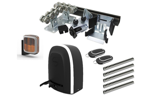 Комплект для откатных ворот с автоматикой Алютех + направляющие и зубч рейки 6м