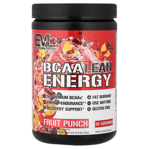 EVLution Nutrition, BCAA Lean Energy®, фруктовый пунш, 327 г (11,5 унции)