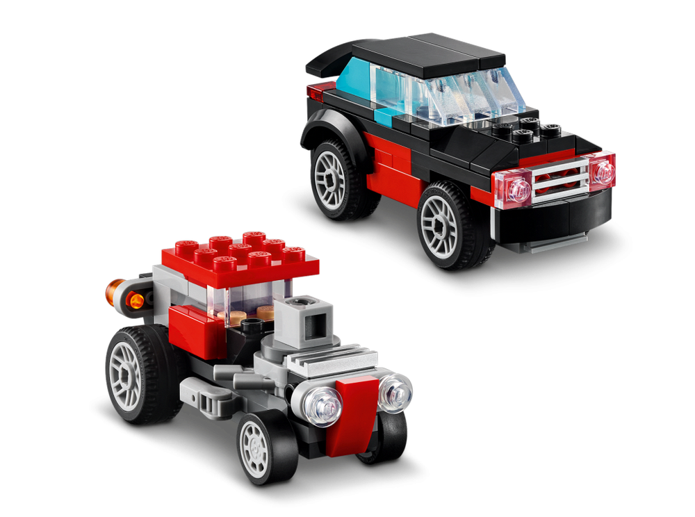 LEGO Creator 31146 — грузовик-платформа с вертолётом, конструктор 3-в-1